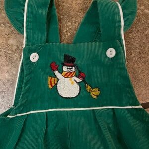 Vintage  Sears little girls Christmas romper